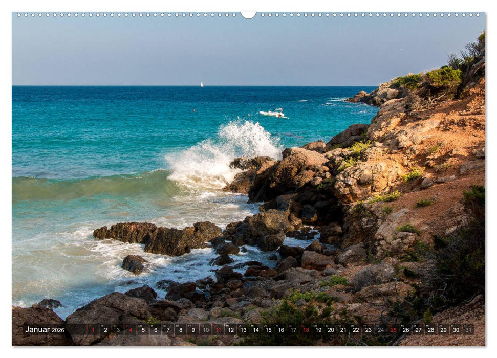 Ibiza Küste, Buchten und Strände (CALVENDO Premium Wandkalender 2026)