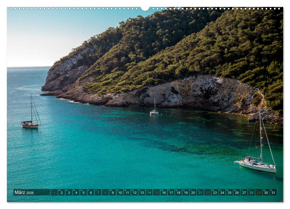 Ibiza Küste, Buchten und Strände (CALVENDO Premium Wandkalender 2026)