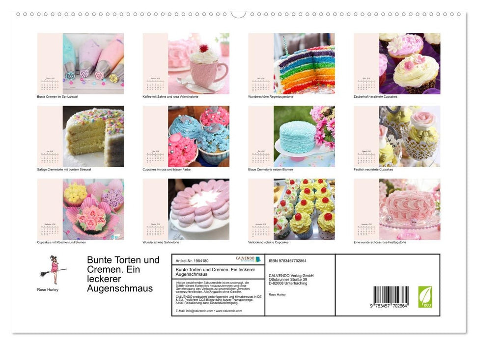 Bunte Torten und Cremen. Ein leckerer Augenschmaus (CALVENDO Premium Wandkalender 2026)