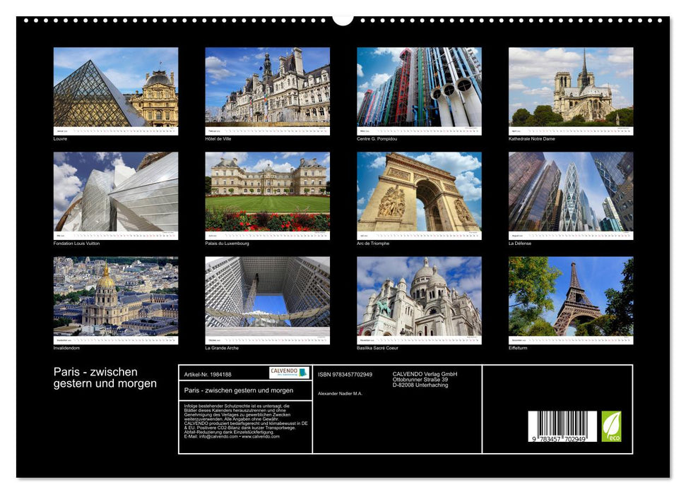 Paris - zwischen gestern und morgen (CALVENDO Premium Wandkalender 2026)