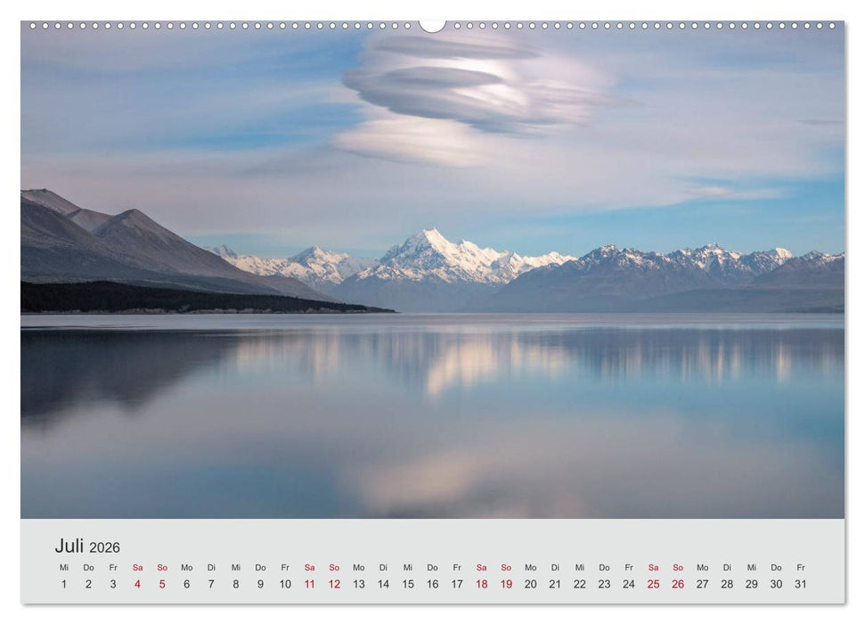 Neuseeland - Eine fotografische Rundreise von Nord nach Süd (CALVENDO Premium Wandkalender 2026)