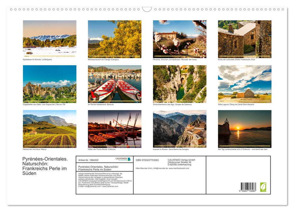 Pyrénées-Orientales. Naturschön: Frankreichs Perle im Süden (CALVENDO Wandkalender 2026)