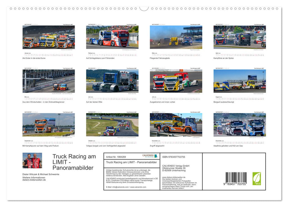 Truck Racing am LIMIT - Panoramabilder (CALVENDO Premium Wandkalender 2026)