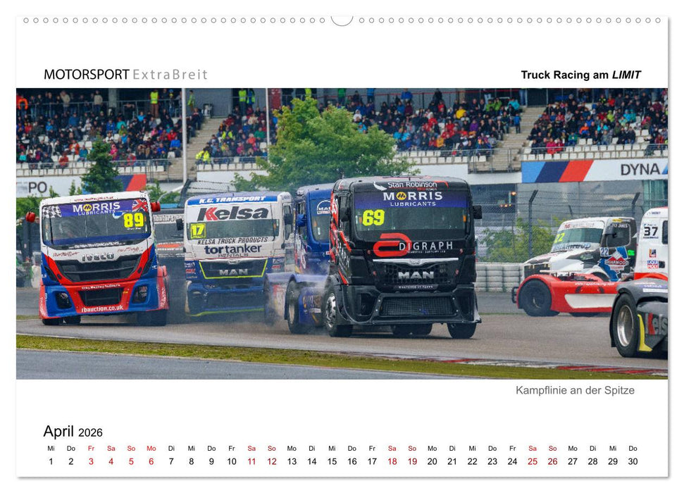 Truck Racing am LIMIT - Panoramabilder (CALVENDO Premium Wandkalender 2026)