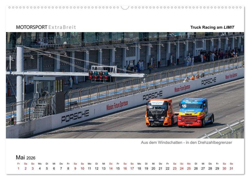 Truck Racing am LIMIT - Panoramabilder (CALVENDO Premium Wandkalender 2026)
