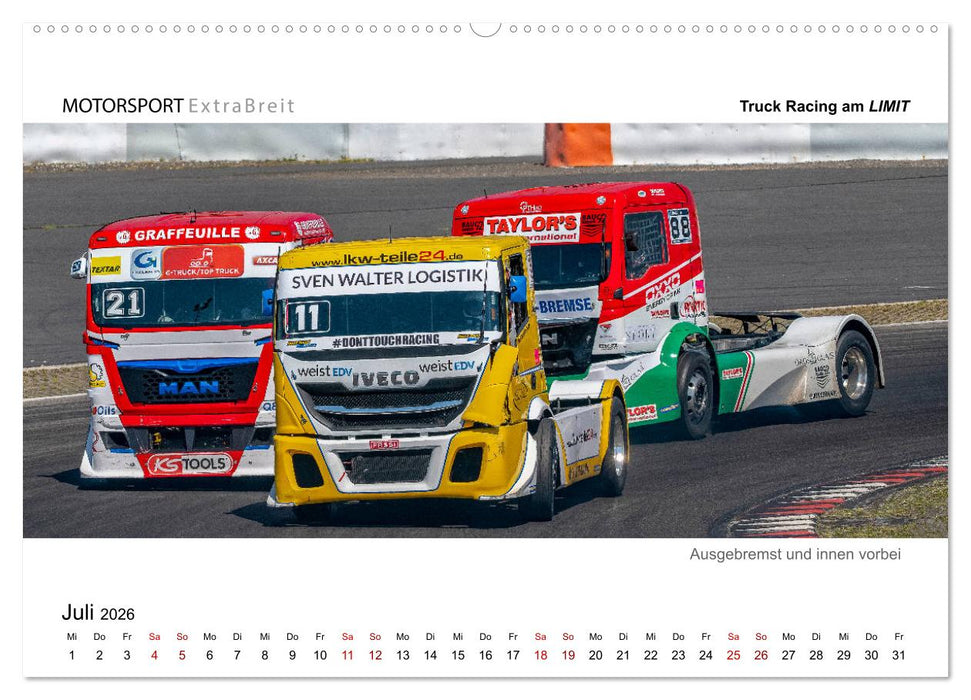 Truck Racing am LIMIT - Panoramabilder (CALVENDO Premium Wandkalender 2026)