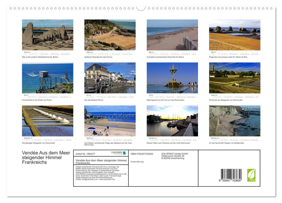 Vendée Aus dem Meer steigender Himmel Frankreichs (CALVENDO Premium Wandkalender 2026)