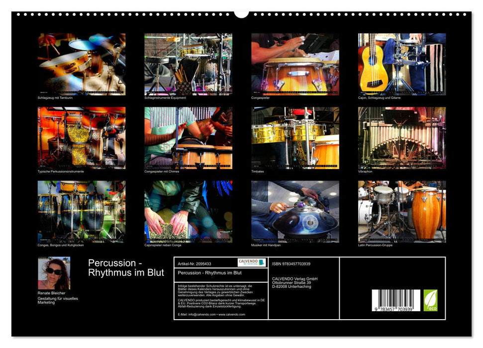 Percussion - Rhythmus im Blut (CALVENDO Premium Wandkalender 2026)