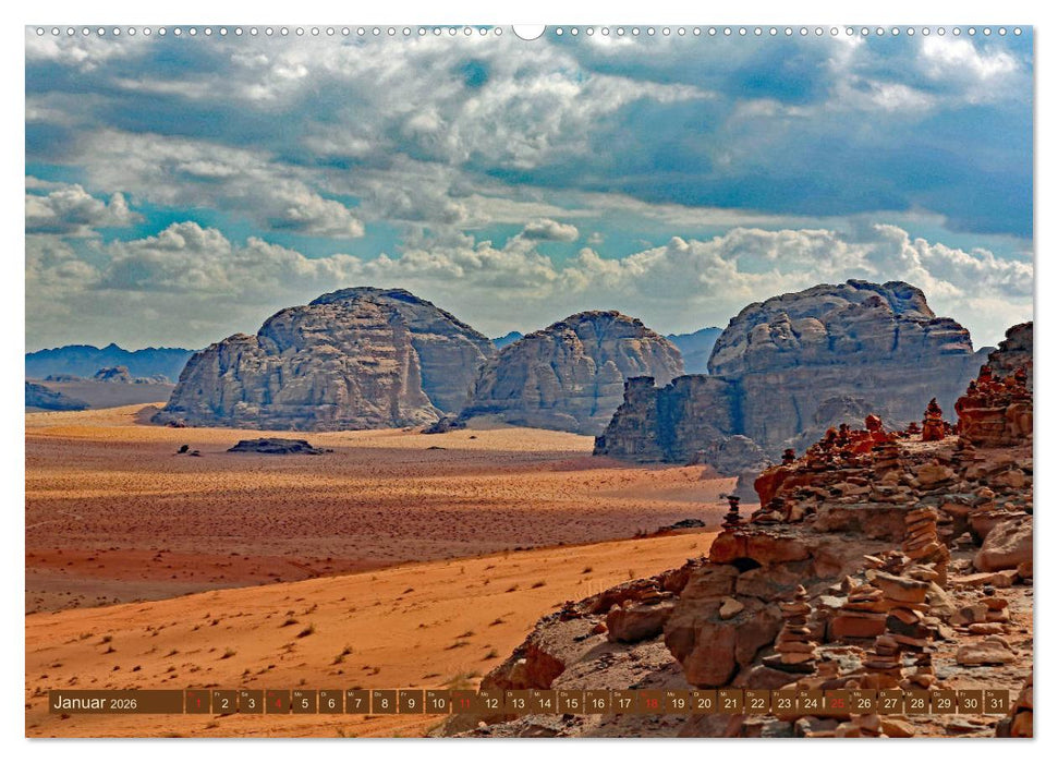 Die Wüste Wadi Rum (CALVENDO Premium Wandkalender 2026)