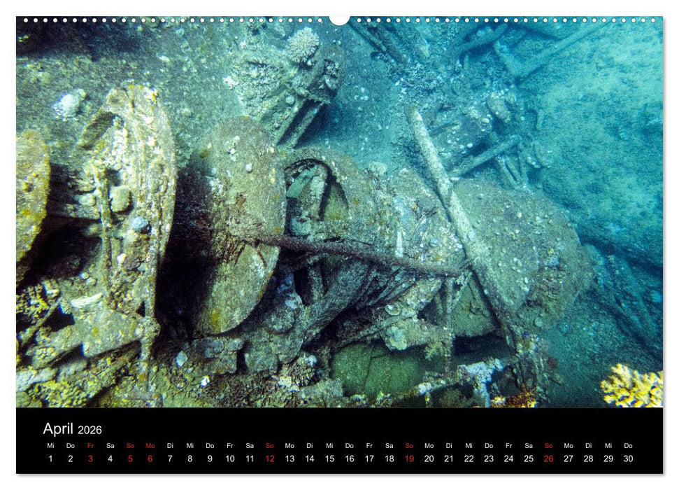 Abu Nuhas - Wracks im Roten Meer (CALVENDO Premium Wandkalender 2026)
