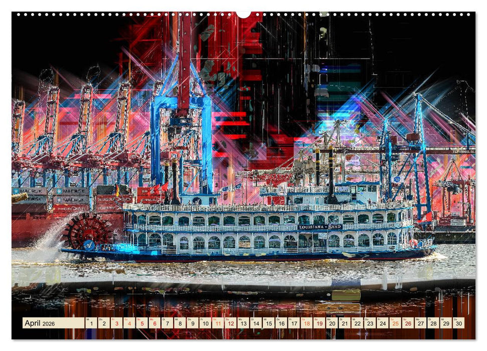 Hamburg abstrakt (CALVENDO Premium Wandkalender 2026)