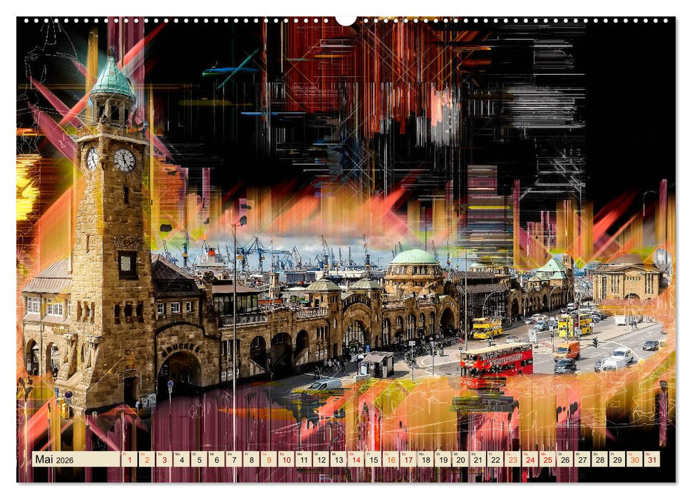 Hamburg abstrakt (CALVENDO Premium Wandkalender 2026)