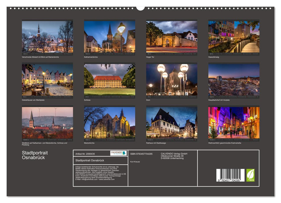 Stadtportrait Osnabrück (CALVENDO Premium Wandkalender 2026)