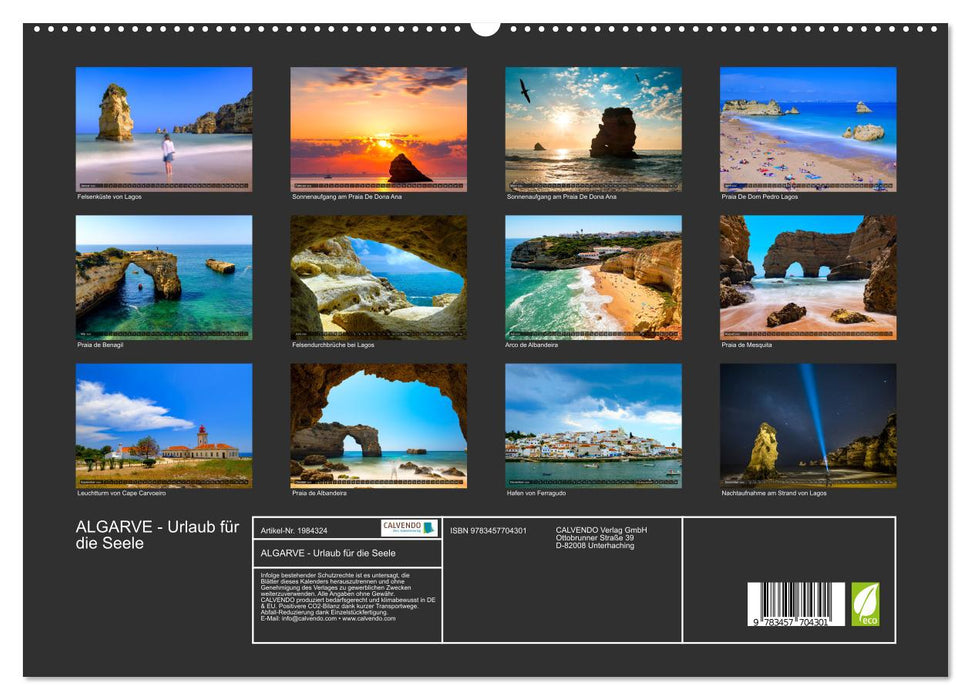 ALGARVE - Urlaub für die Seele (CALVENDO Premium Wandkalender 2026)