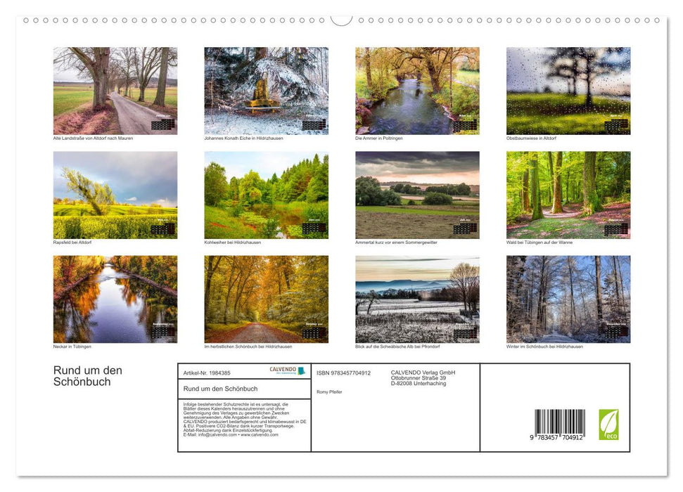 Rund um den Schönbuch (CALVENDO Premium Wandkalender 2026)