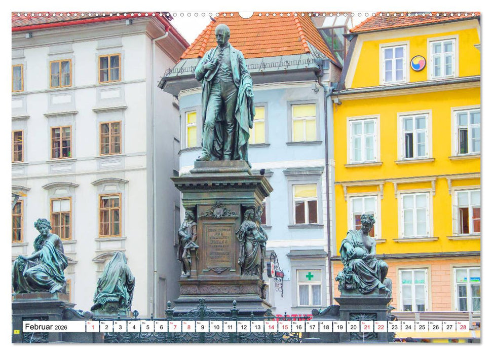 Graz - eine Stadt mit Flair (CALVENDO Premium Wandkalender 2026)