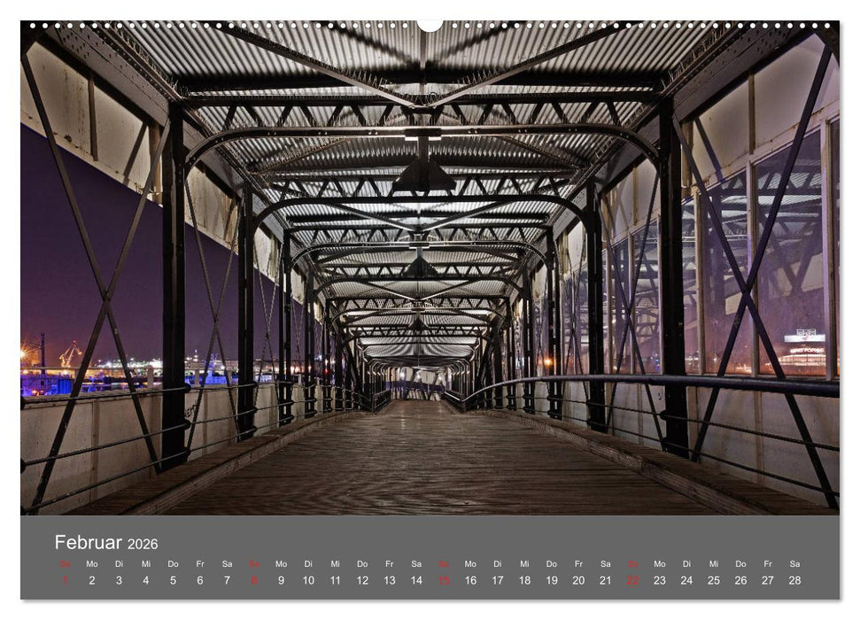 Nightwalk - Hamburg (CALVENDO Premium Wandkalender 2026)