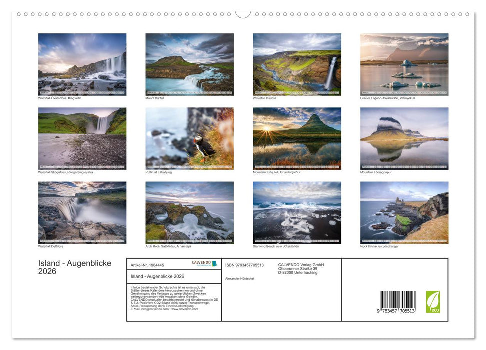 Island - Augenblicke 2026 (CALVENDO Premium Wandkalender 2026)