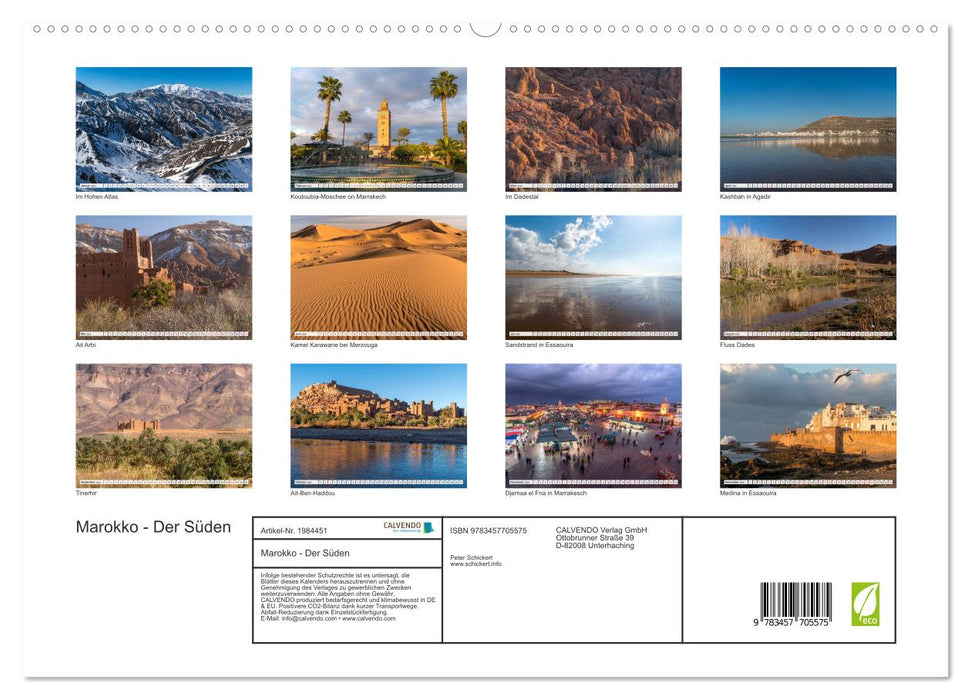 Marokko - Der Süden (CALVENDO Premium Wandkalender 2026)
