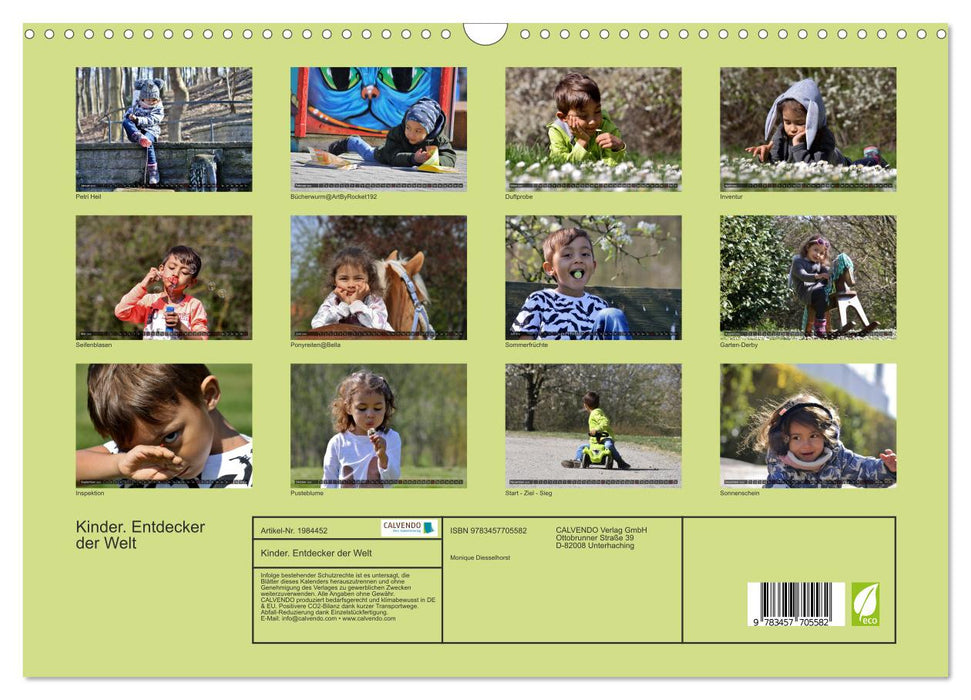 Kinder. Entdecker der Welt (CALVENDO Wandkalender 2026)
