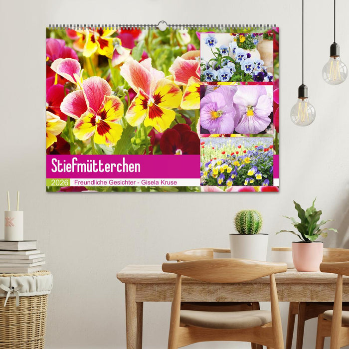 Stiefmütterchen Freundliche Gesichter (CALVENDO Wandkalender 2026)