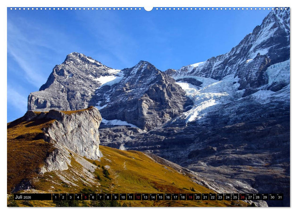 Das Dreigestirn im Berner Oberland. Eiger, Mönch und Jungfrau (CALVENDO Premium Wandkalender 2026)