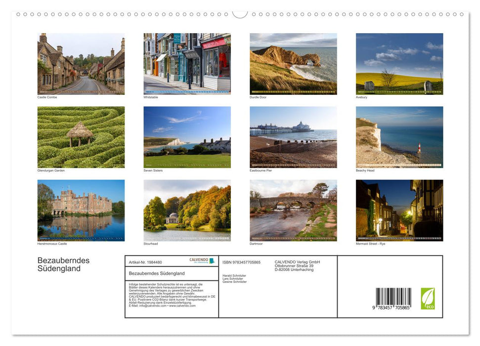 Bezauberndes Südengland (CALVENDO Premium Wandkalender 2026)