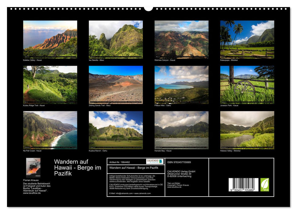 Wandern auf Hawaii - Berge im Pazifik (CALVENDO Premium Wandkalender 2026)