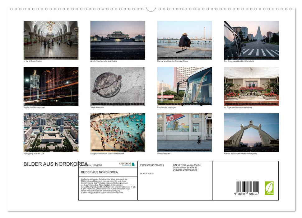 BILDER AUS NORDKOREA (CALVENDO Premium Wandkalender 2026)