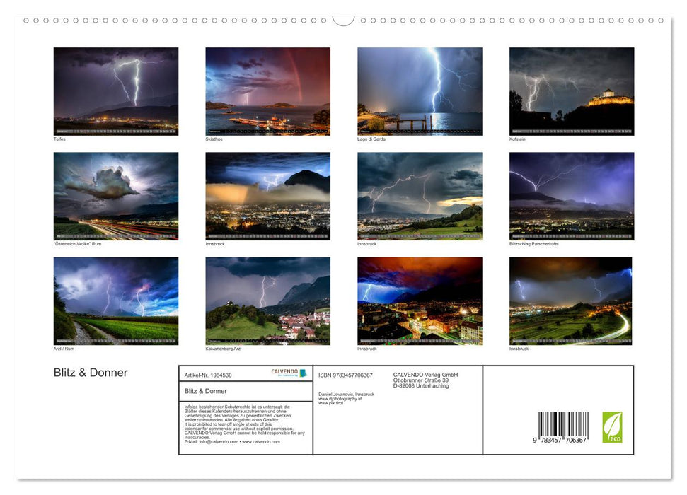 Blitz & Donner (CALVENDO Premium Wandkalender 2026)