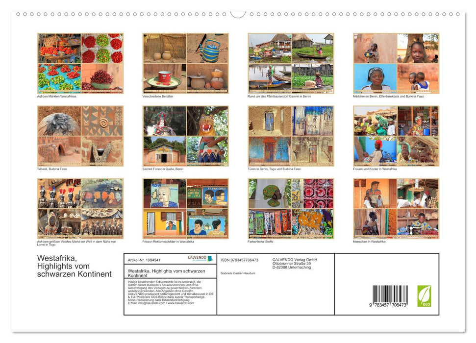 Westafrika, Highlights vom schwarzen Kontinent (CALVENDO Premium Wandkalender 2026)