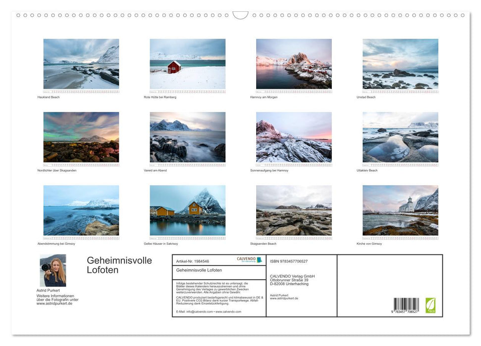 Geheimnisvolle Lofoten (CALVENDO Wandkalender 2026)