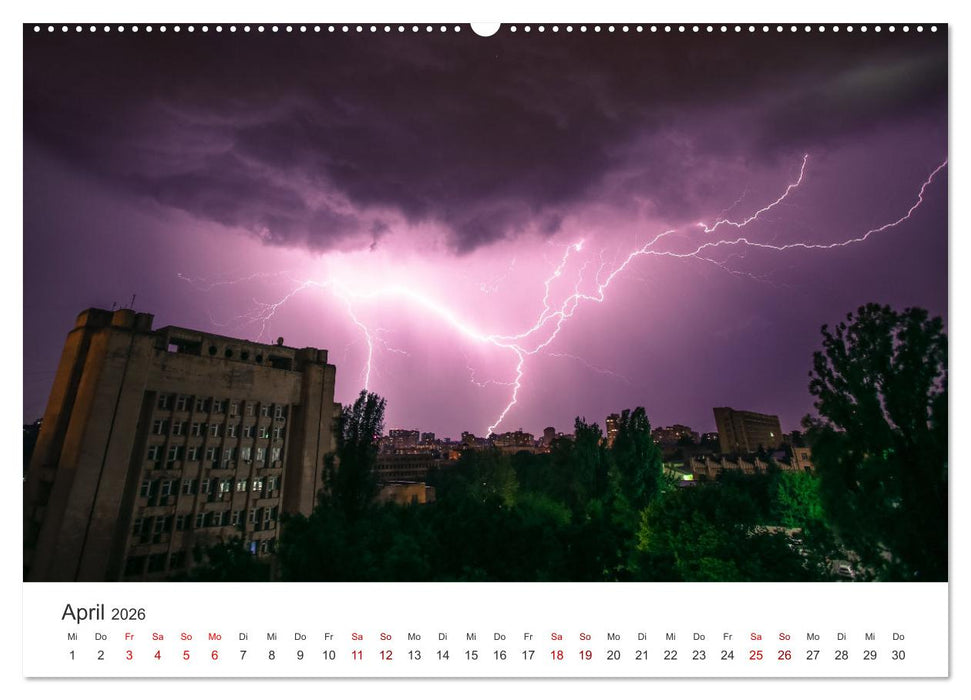 Gewitter - atemberaubende Naturschauspiele (CALVENDO Premium Wandkalender 2026)