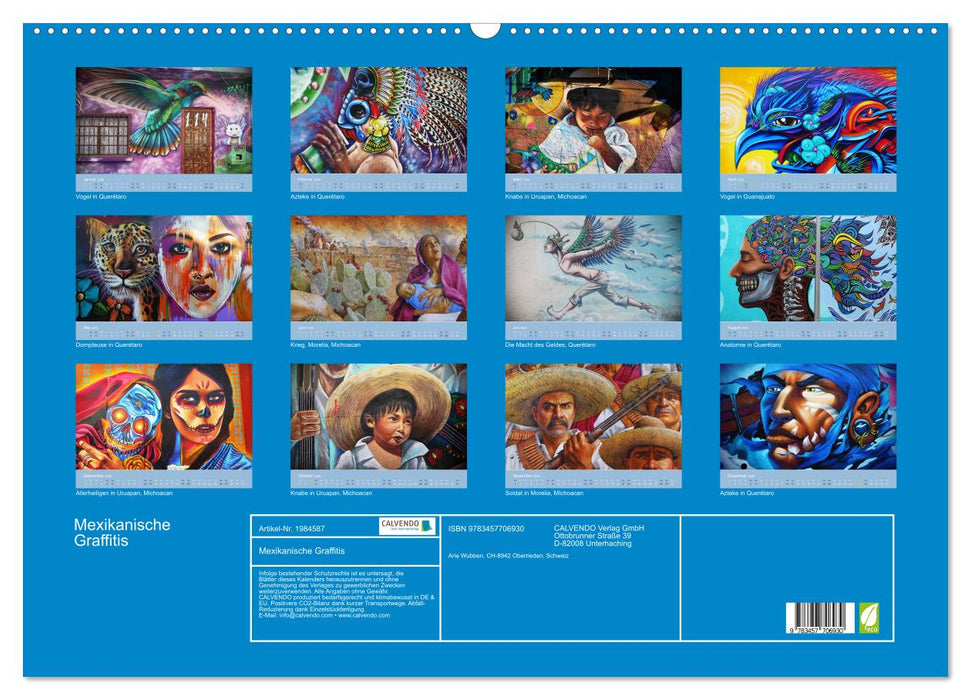 Mexikanische Graffitis (CALVENDO Wandkalender 2026)