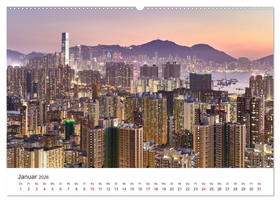 Hongkong - eine einzigartige Weltstadt (CALVENDO Premium Wandkalender 2026)