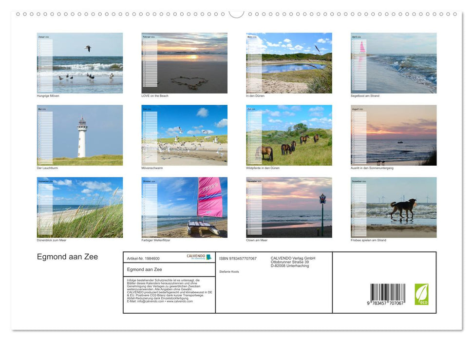 Egmond aan Zee (CALVENDO Premium Wandkalender 2026)