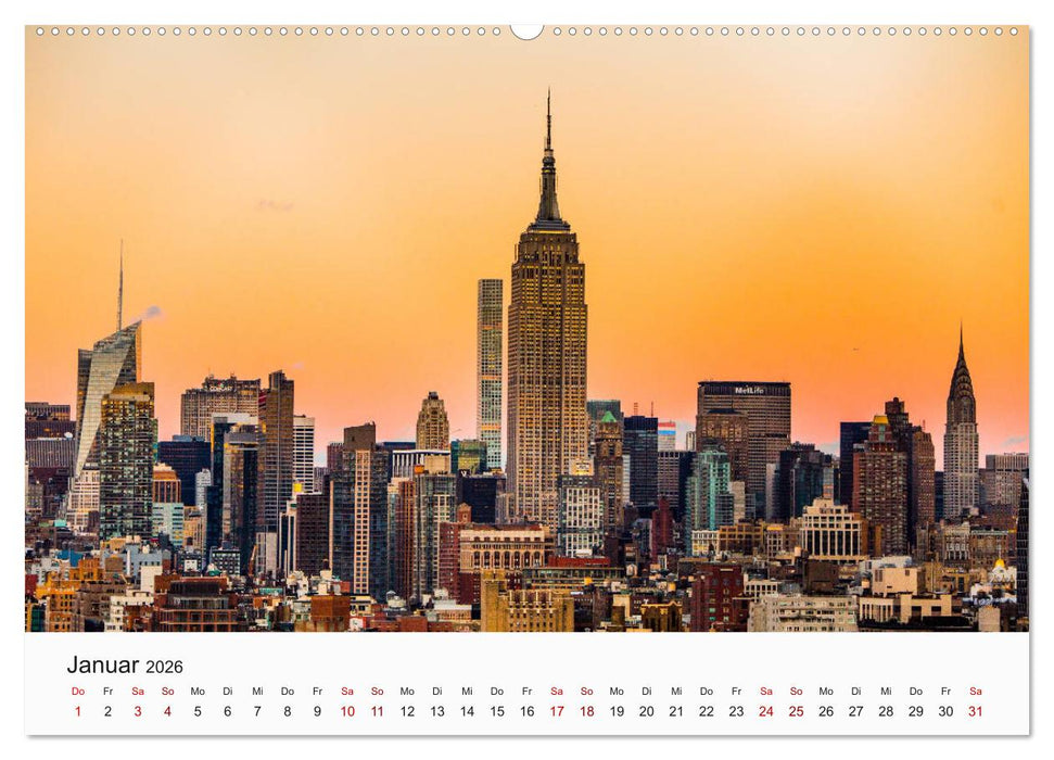 Traumstadt New York (CALVENDO Premium Wandkalender 2026)