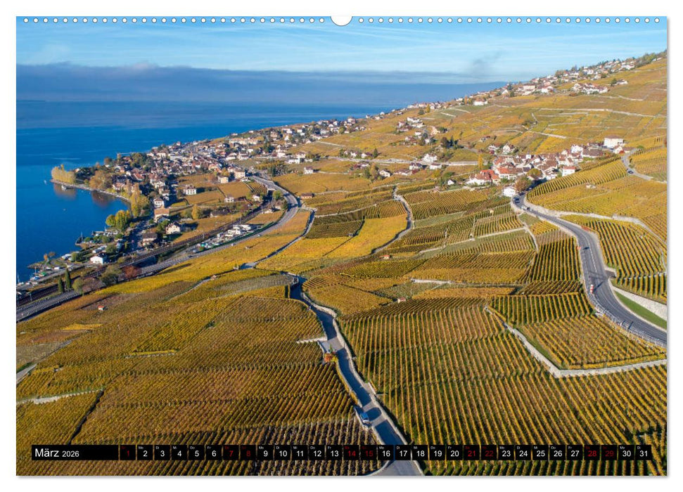 Schweizer Luftbilder (CALVENDO Premium Wandkalender 2026)