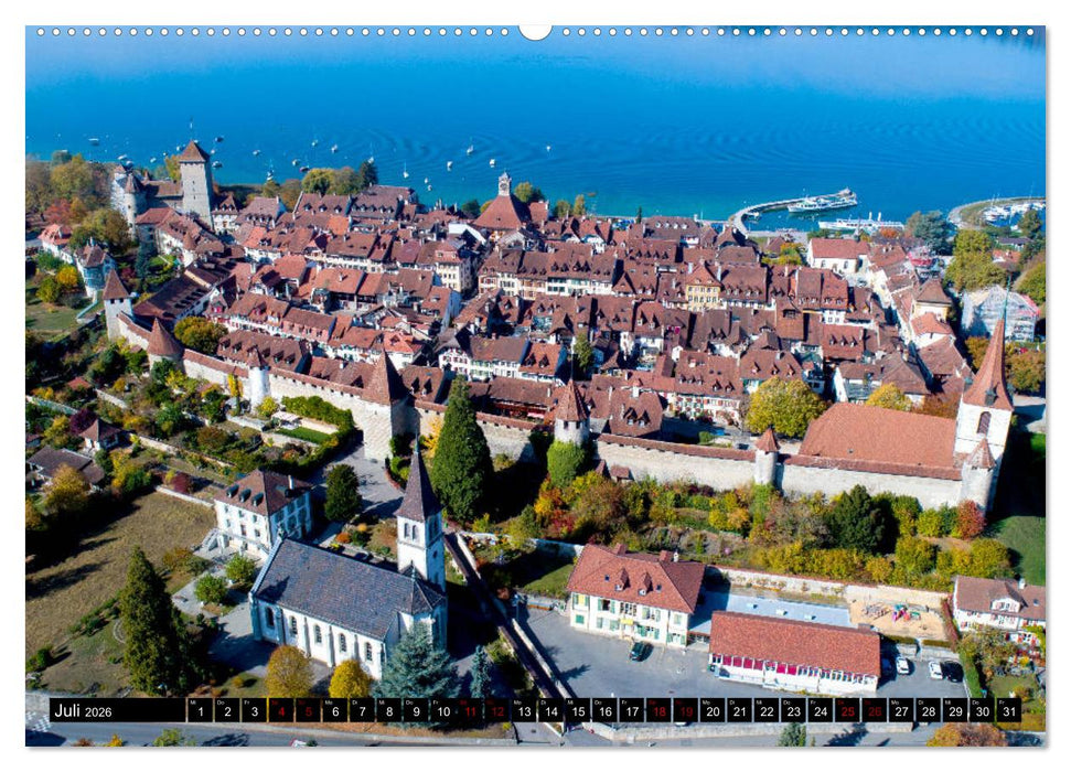 Schweizer Luftbilder (CALVENDO Premium Wandkalender 2026)