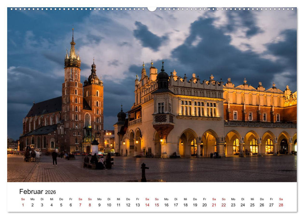 Krakau - die schönste Stadt Polens (CALVENDO Premium Wandkalender 2026)