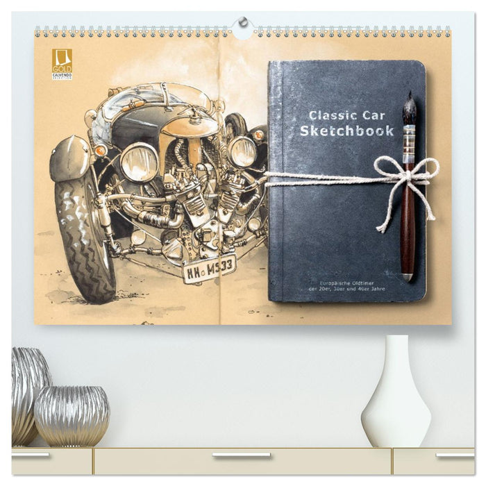 Classic Car Sketchbook (CALVENDO Premium Wandkalender 2026)