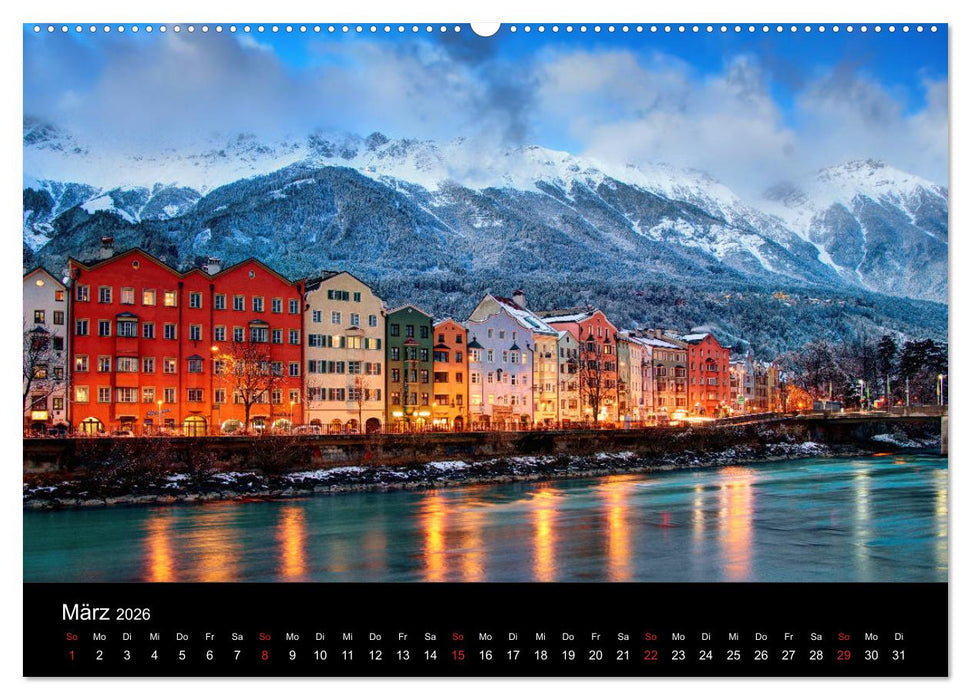 Innsbruck - Capital of the Alps (CALVENDO Premium Wandkalender 2026)