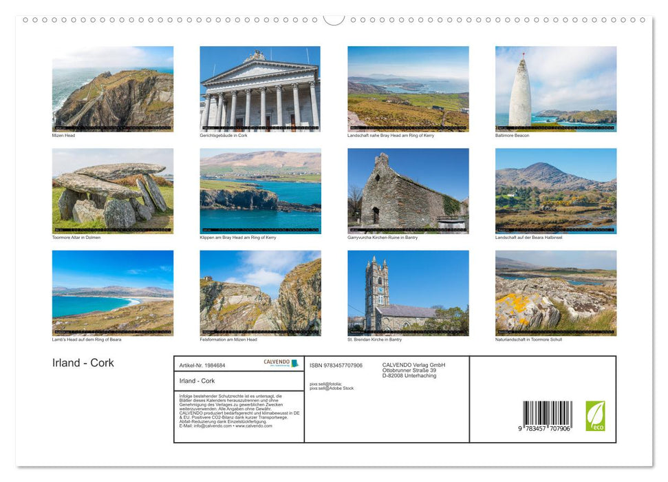Irland - Cork (CALVENDO Premium Wandkalender 2026)