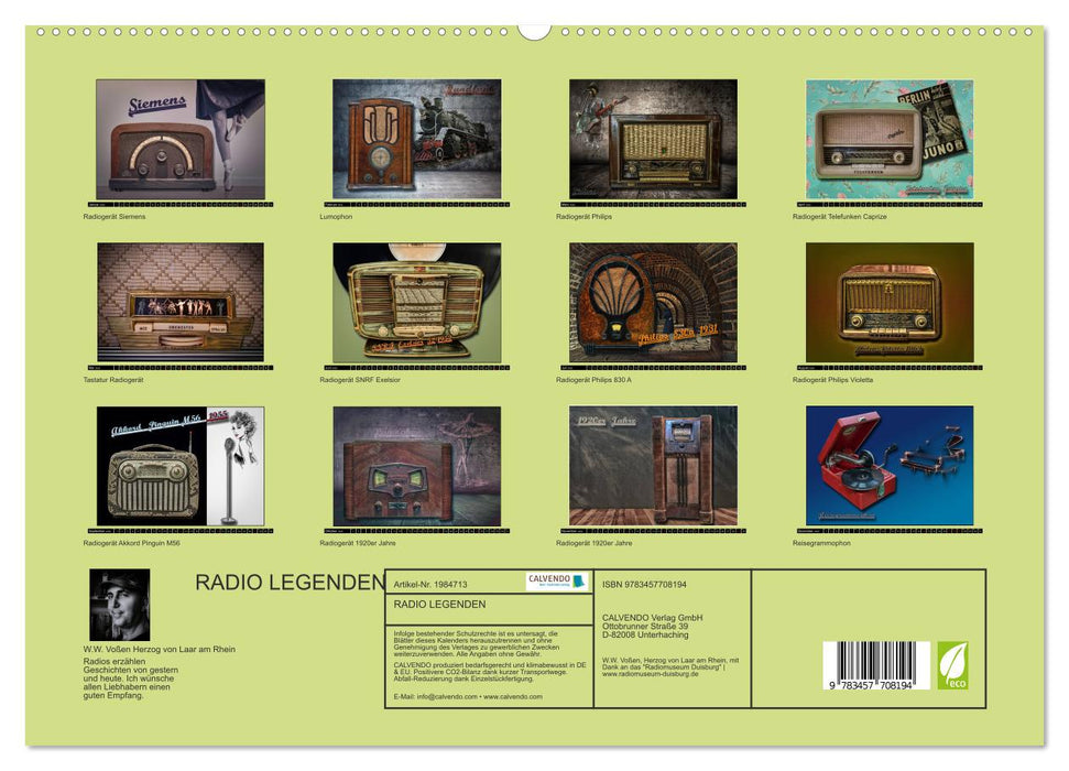 RADIO LEGENDEN (CALVENDO Premium Wandkalender 2026)