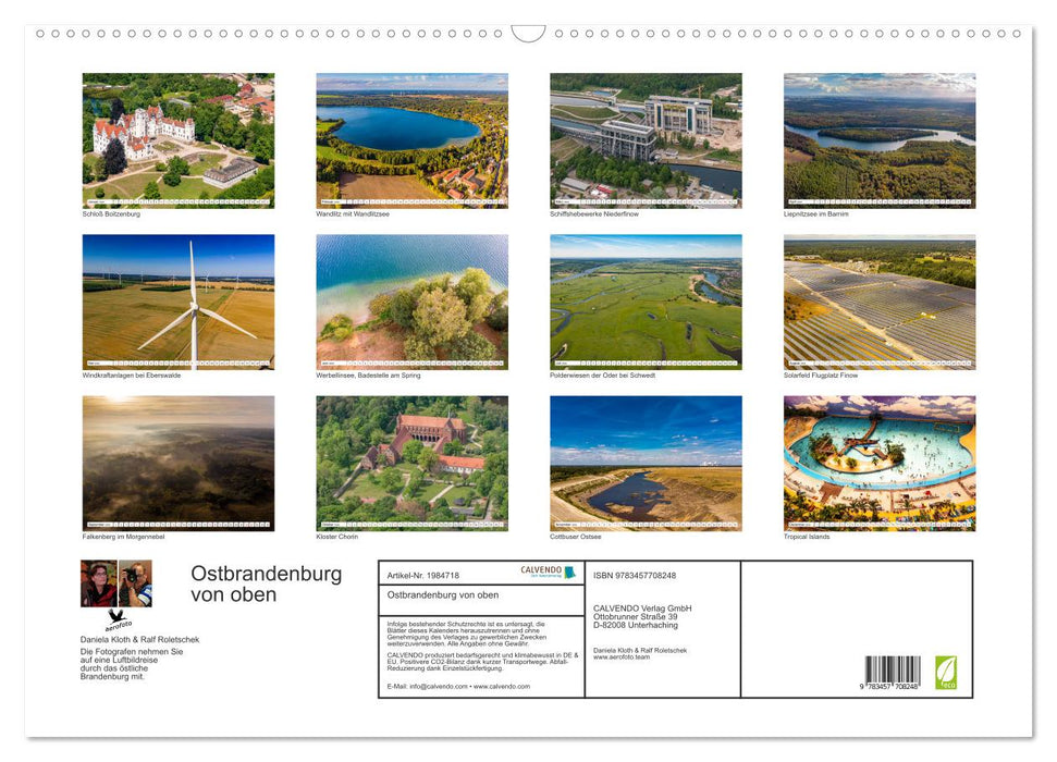 Ostbrandenburg von oben (CALVENDO Wandkalender 2026)