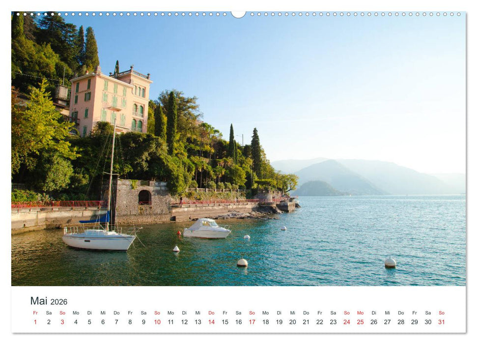 Mediterraneo - Lago di Como, Lago Maggiore, Lago d'Orta (CALVENDO Premium Wandkalender 2026)