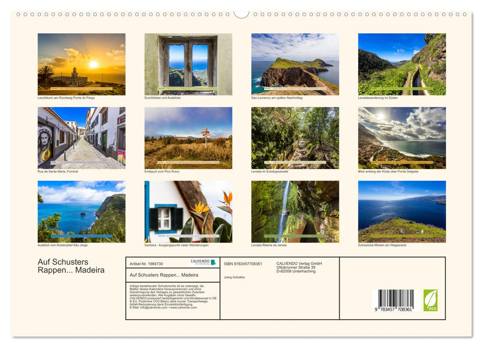 Auf Schusters Rappen... Madeira (CALVENDO Premium Wandkalender 2026)