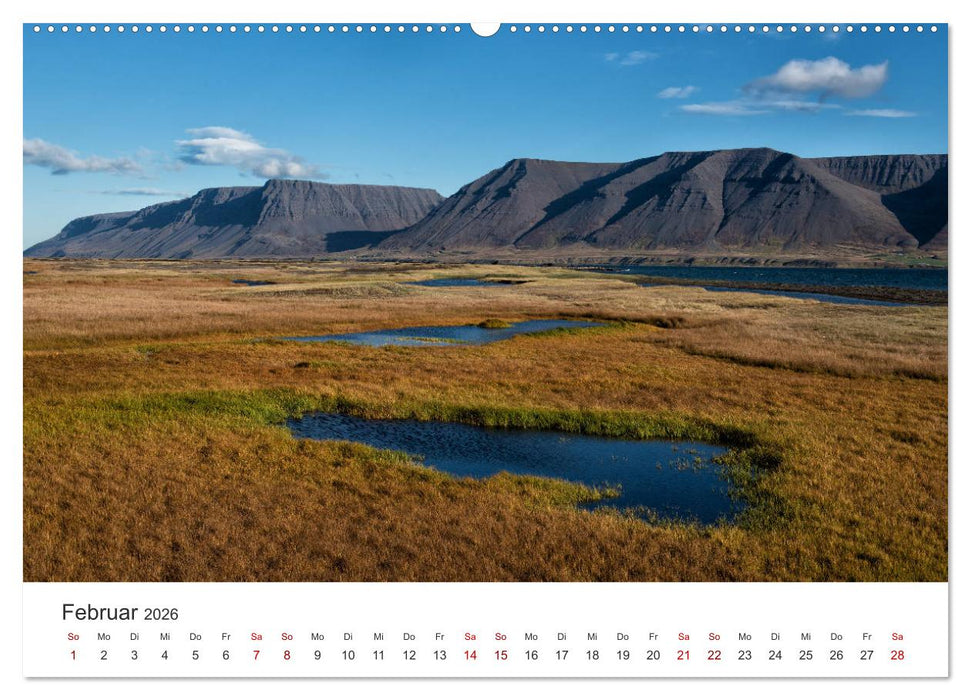Landschaftsträume in den Westfjorden (CALVENDO Premium Wandkalender 2026)