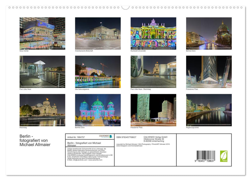 Berlin - fotografiert von Michael Allmaier (CALVENDO Premium Wandkalender 2026)