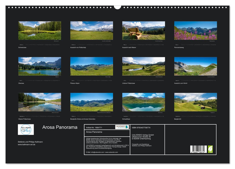 Arosa Panorama (CALVENDO Wandkalender 2026)